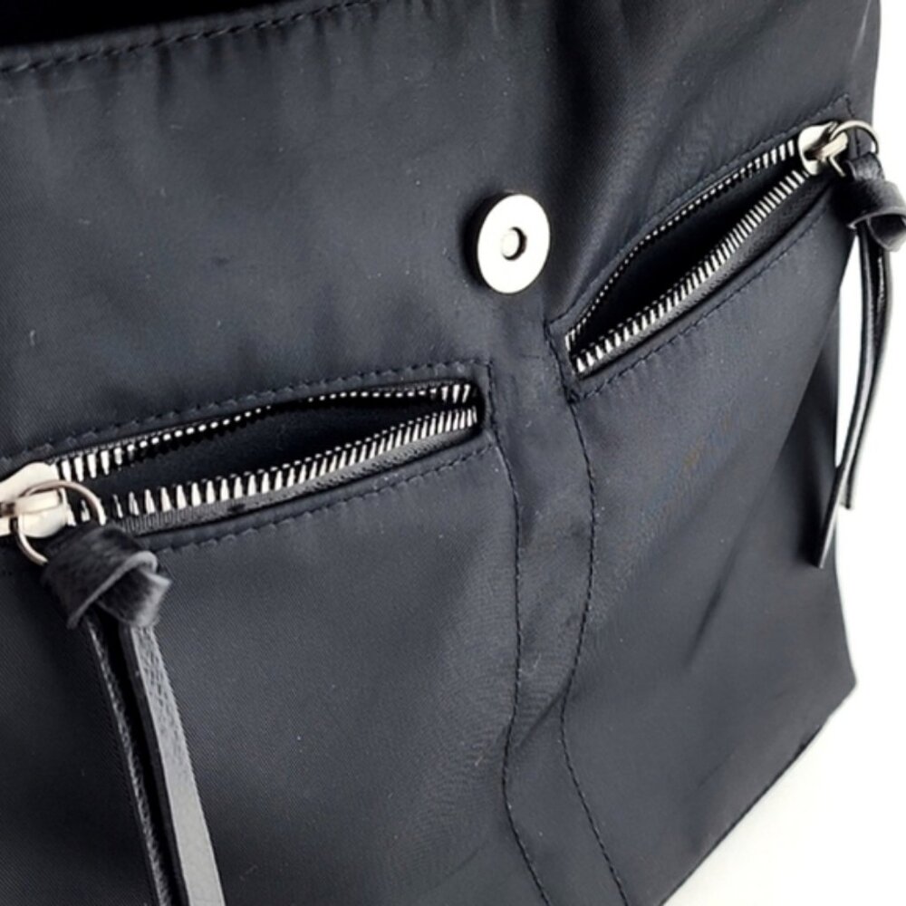 Botkier Trigger Backpack Black Nylon Multi Functi… - image 12